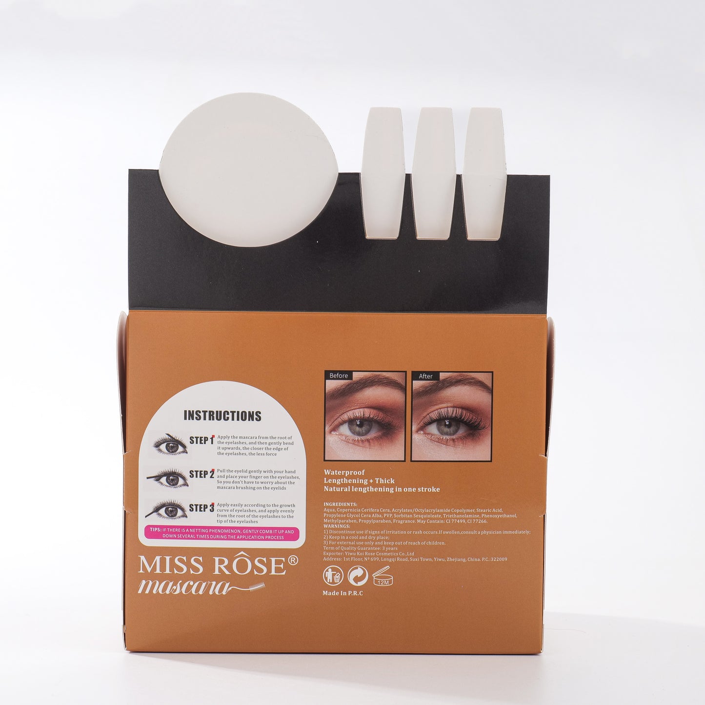 Miss Rose Waterproof Longlasting Mascara | 7401-049H24