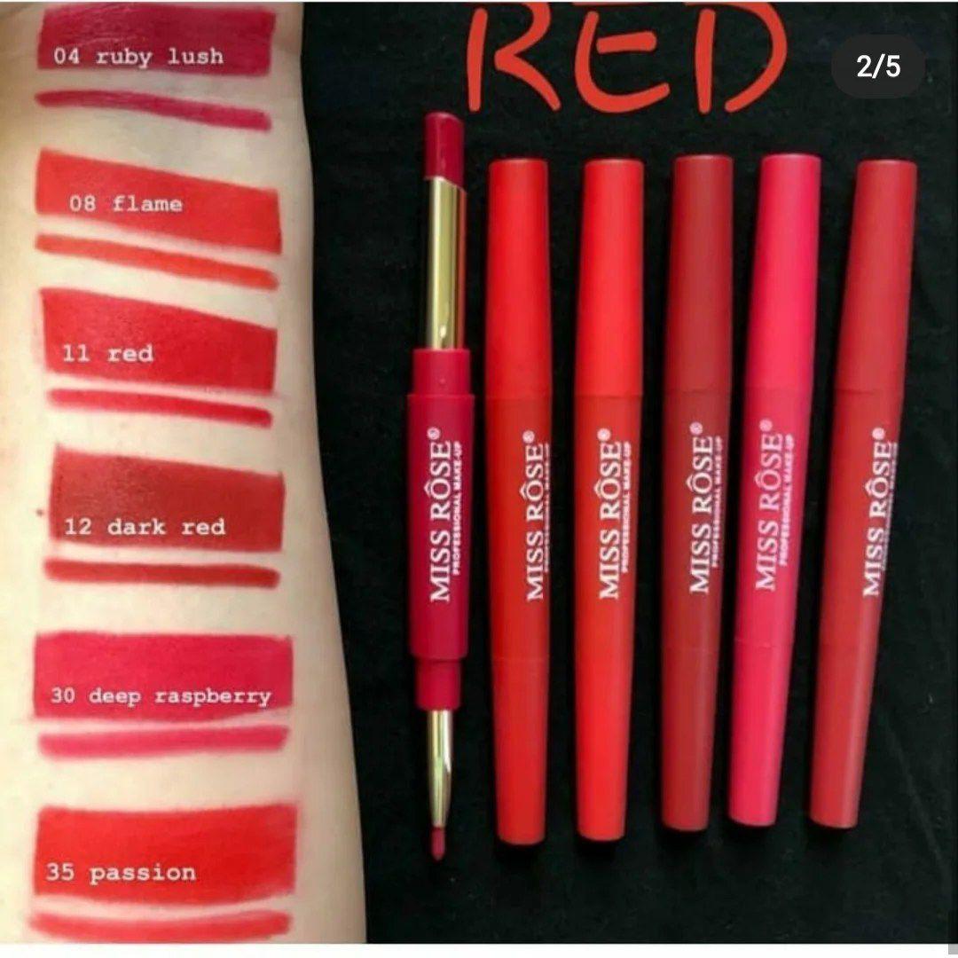 Miss Rose 2in1 Red Lipstick + Lip Liner