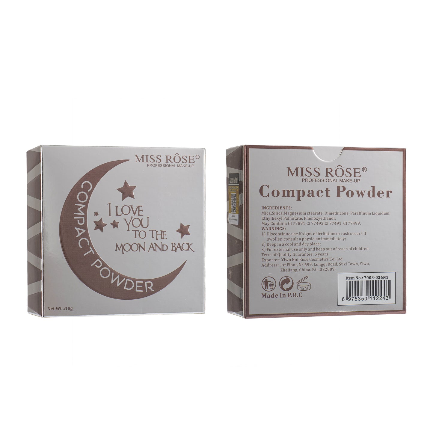 Miss Rose Moon & Back Compact Powder | 7003-036N