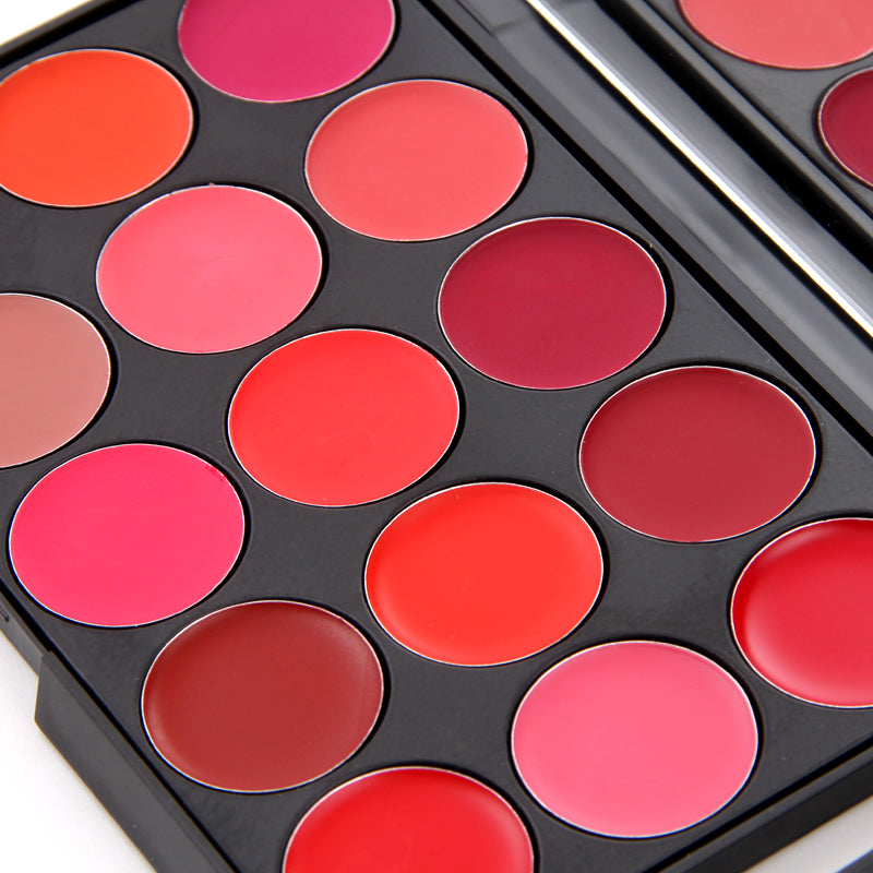 Miss Rose 15 Color Creamy Lipstick Palette | 7301-041I