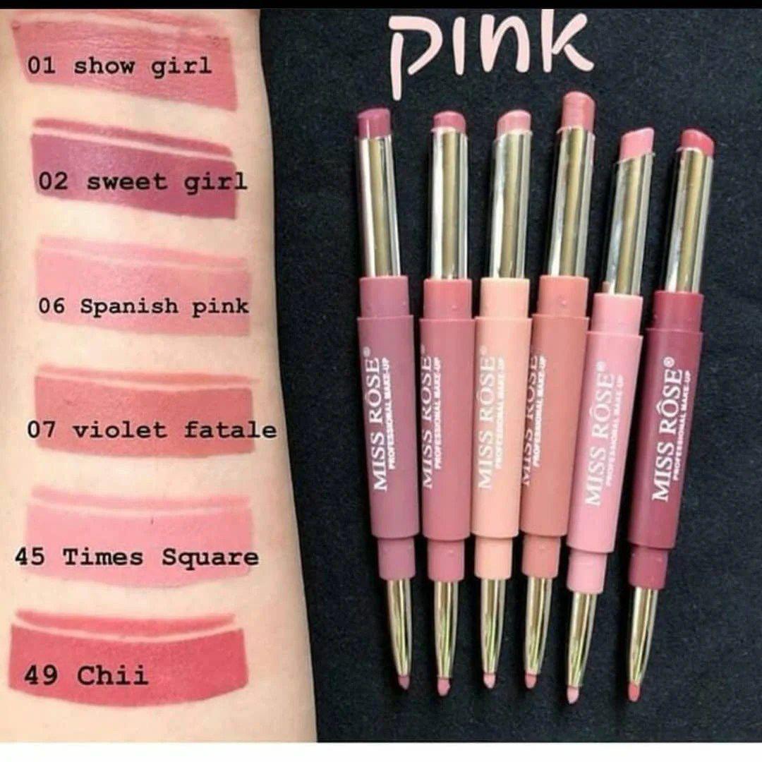 Miss Rose 2in1 Pink Lipstick + Lipliner