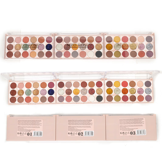 Miss Rose 12 Color Eyeshadow & 6 Color Glitter | 7001-020M