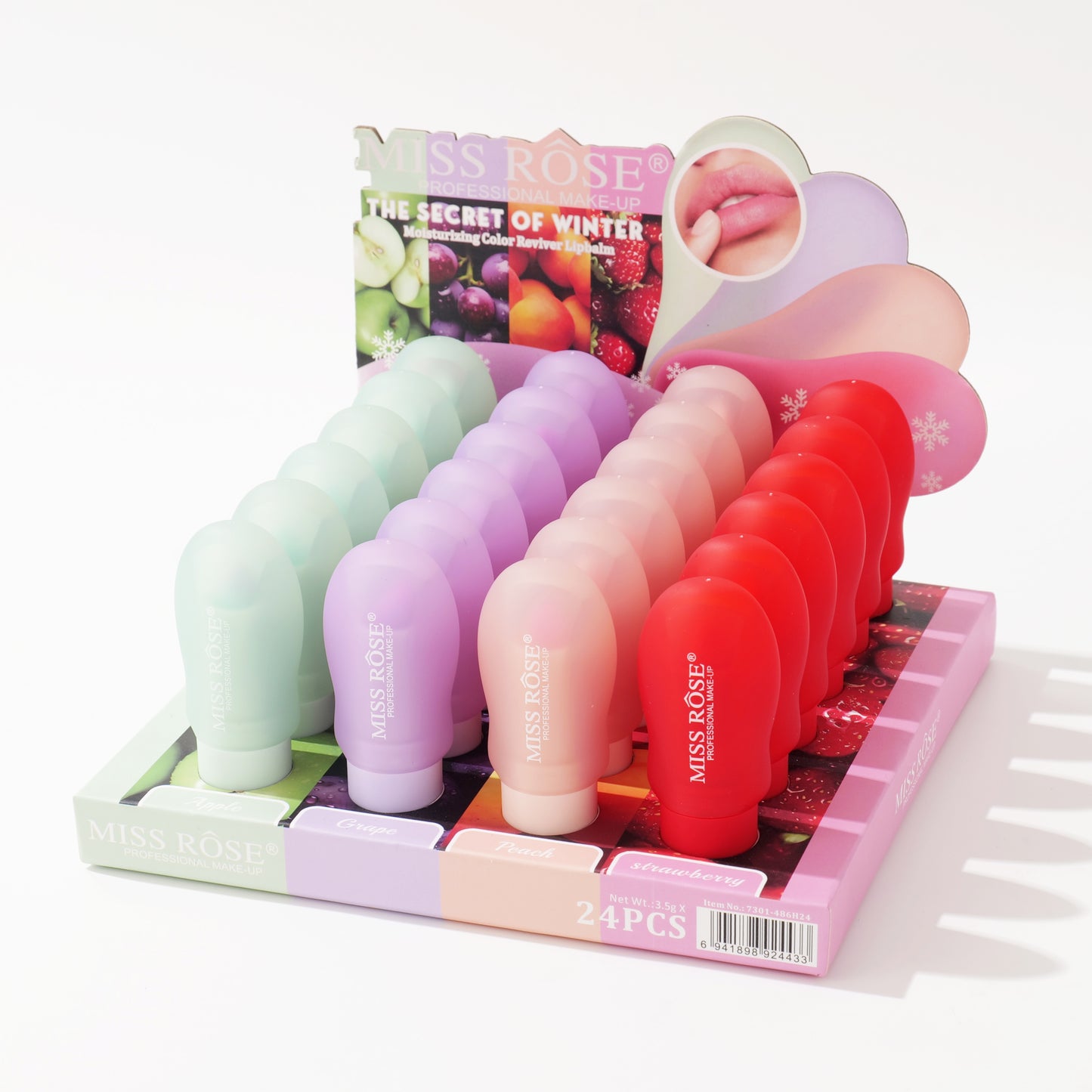 Miss Rose Four Scented Lip Helper Balms | 7301-486H24