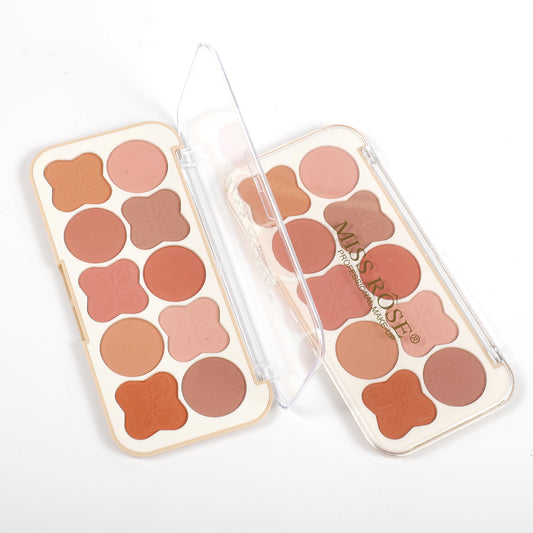 Miss Rose 10 Color Fashion Blusher Palette | 7004-055N