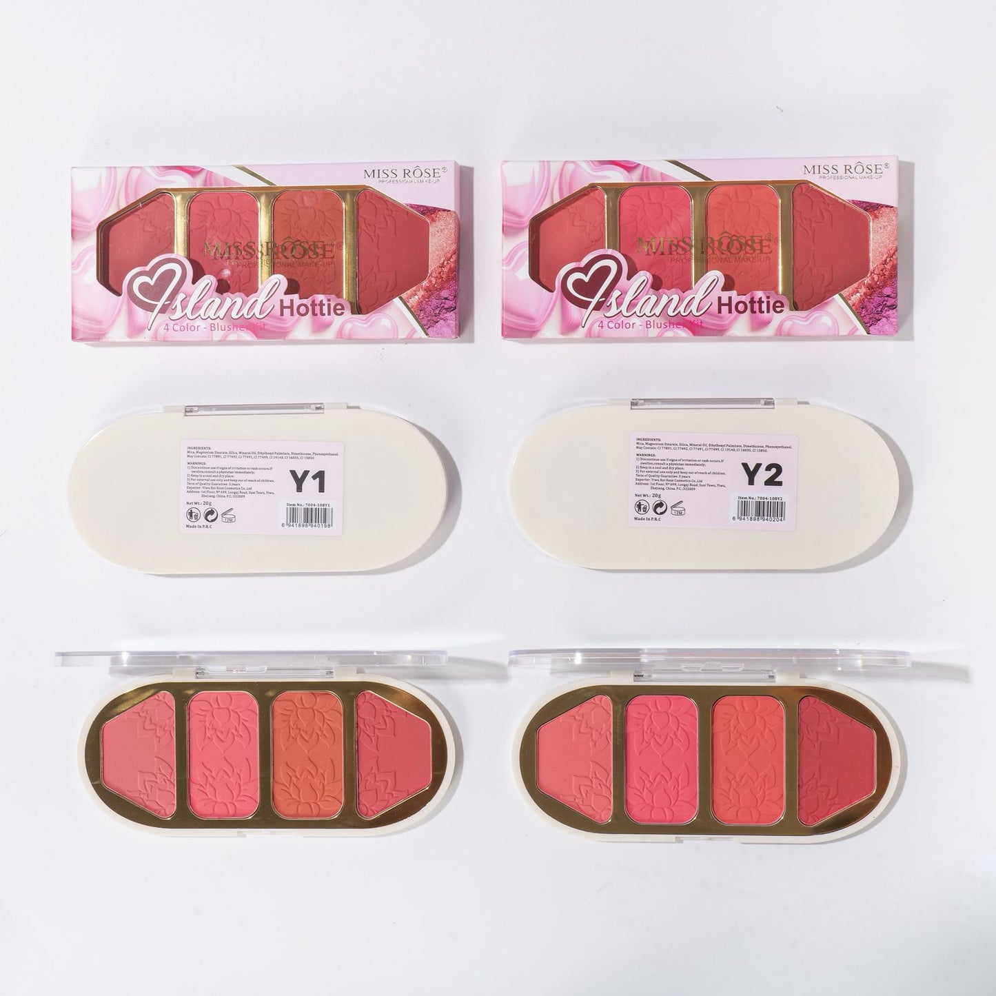 Miss Rose 4 Color Blusher Palette | 7004-108Y