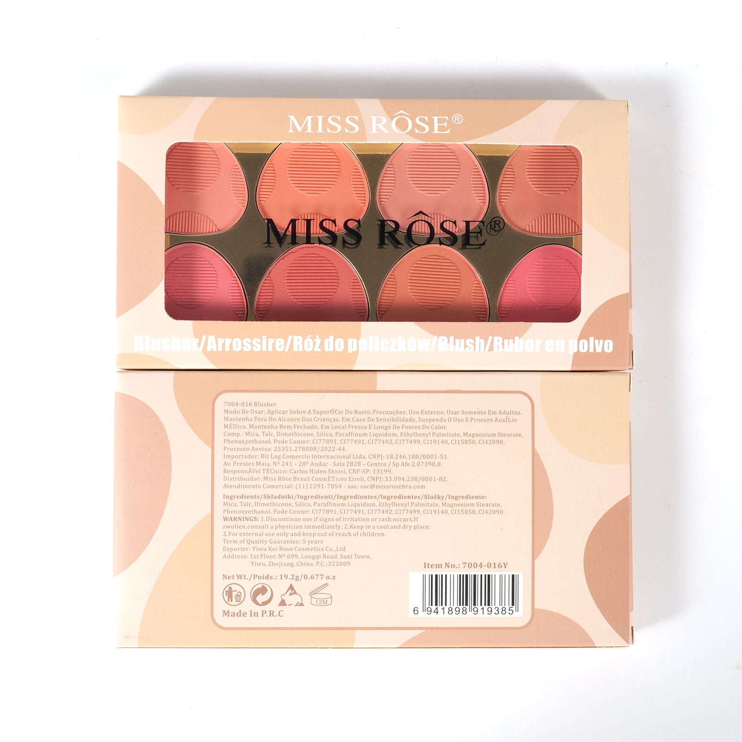 Miss Rose 8 Color Blusher Palette | 7004-016Y