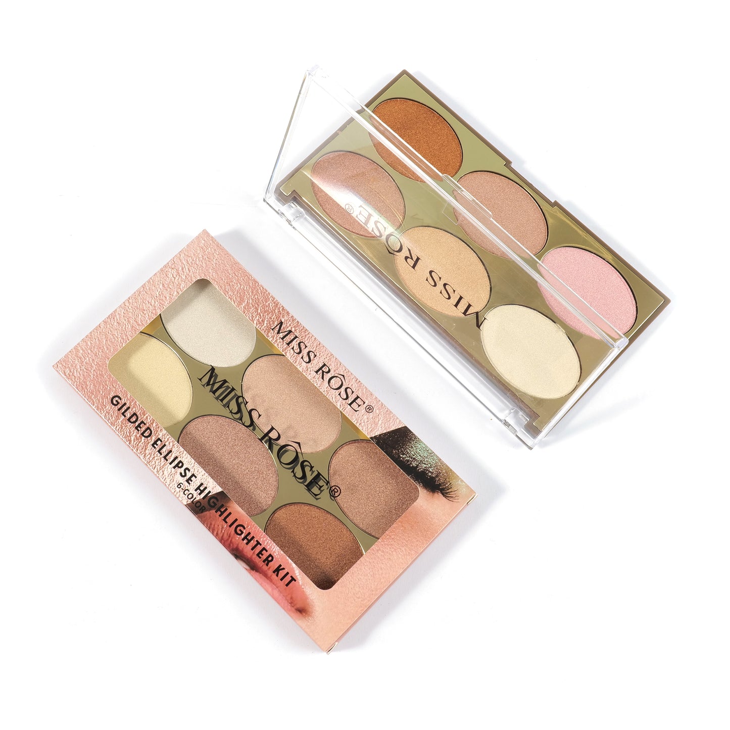 Miss Rose Gilded 6 Color Highlighter Palette | 7003-055N