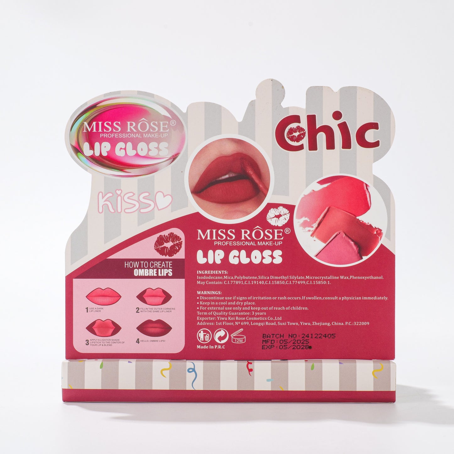 Miss Rose Chico Lipgloss Set | 7701-417S24