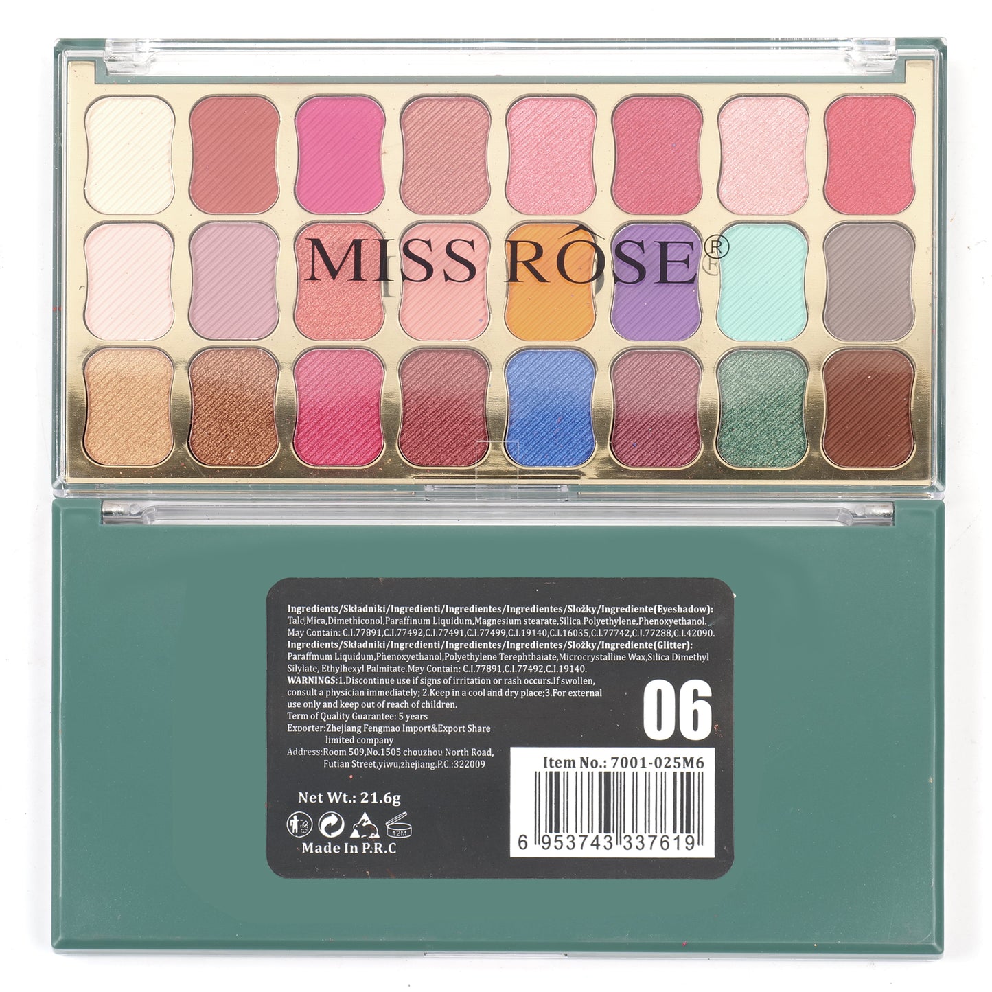 Miss Rose 24 Color Eyeshadow Palette | 7001-025M6