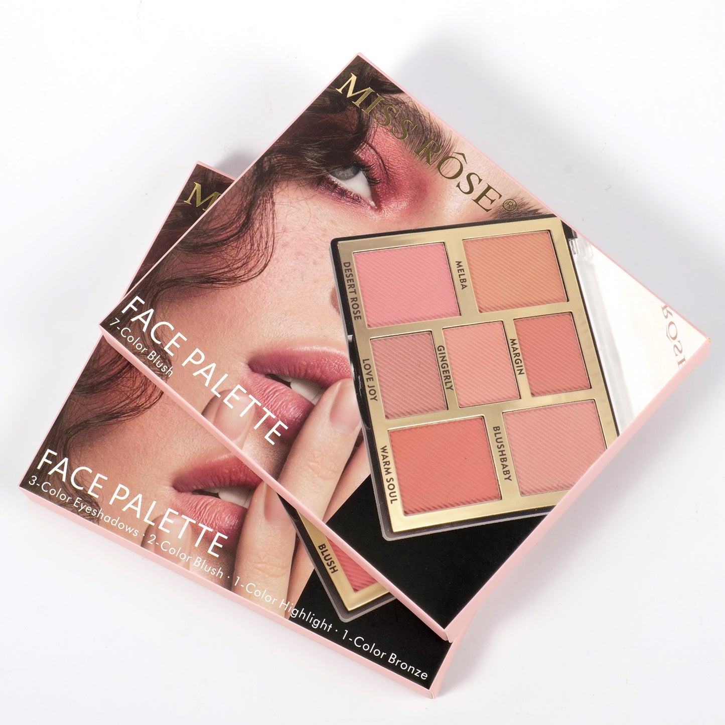 Miss Rose 7 Color make up kit, 3-color eyeshadow 2 -color blush 1-color highlight 1-color bronze | 7004-021N1
