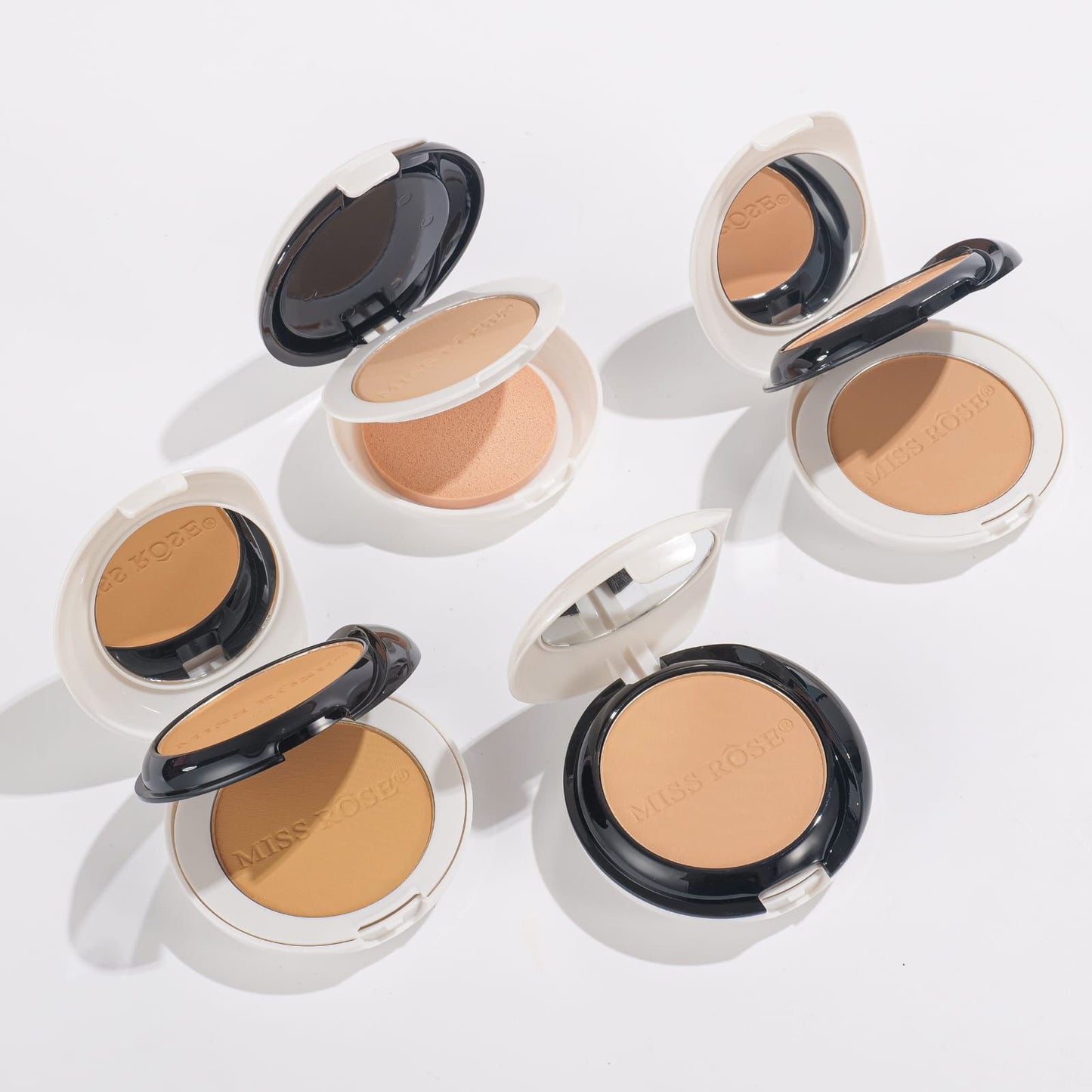 Miss Rose Black & White Two Tone Compact Powder | 7003-090S2