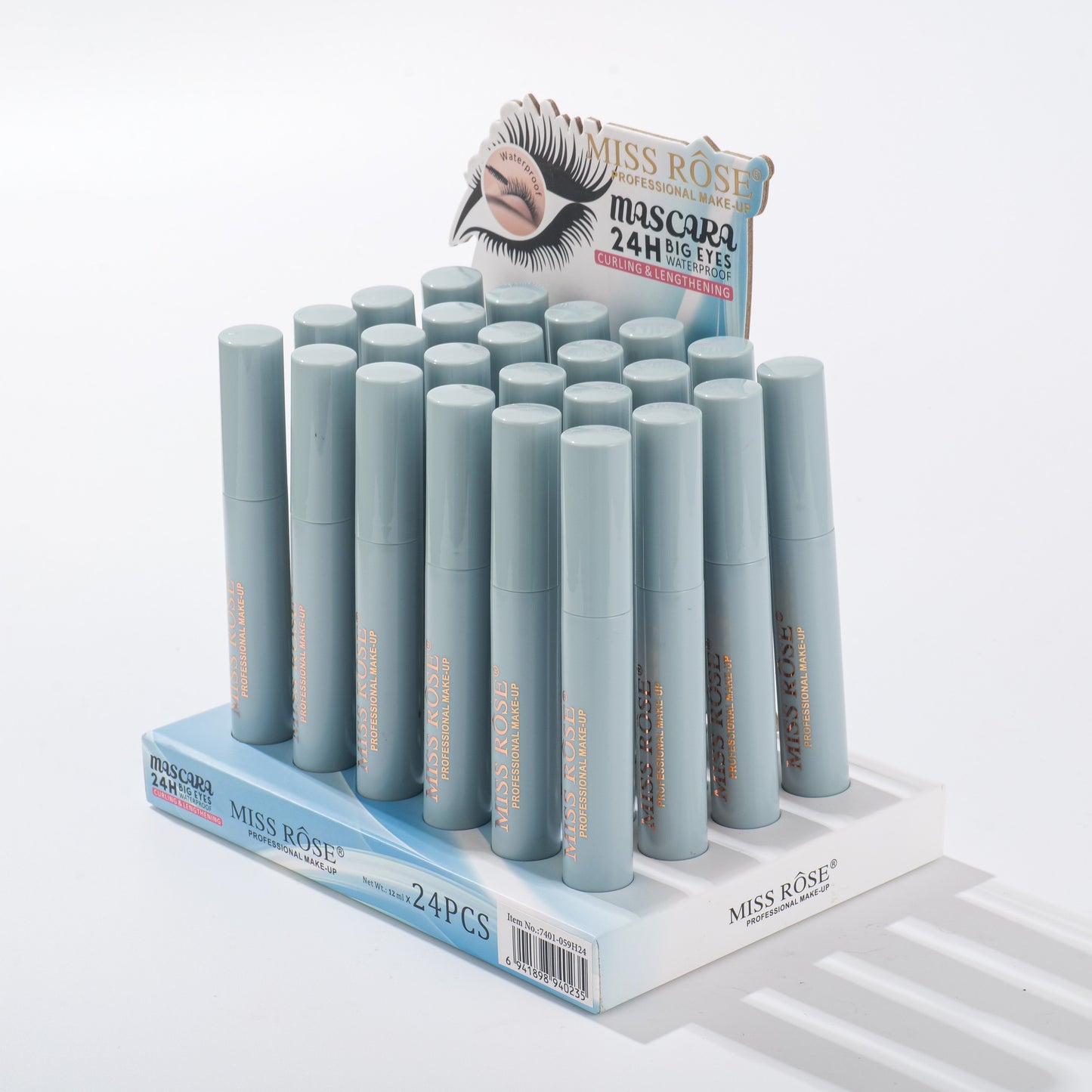 Miss Rose Curling & Lengthening Waterproof, Longlasting Mascara | 7401-059H24