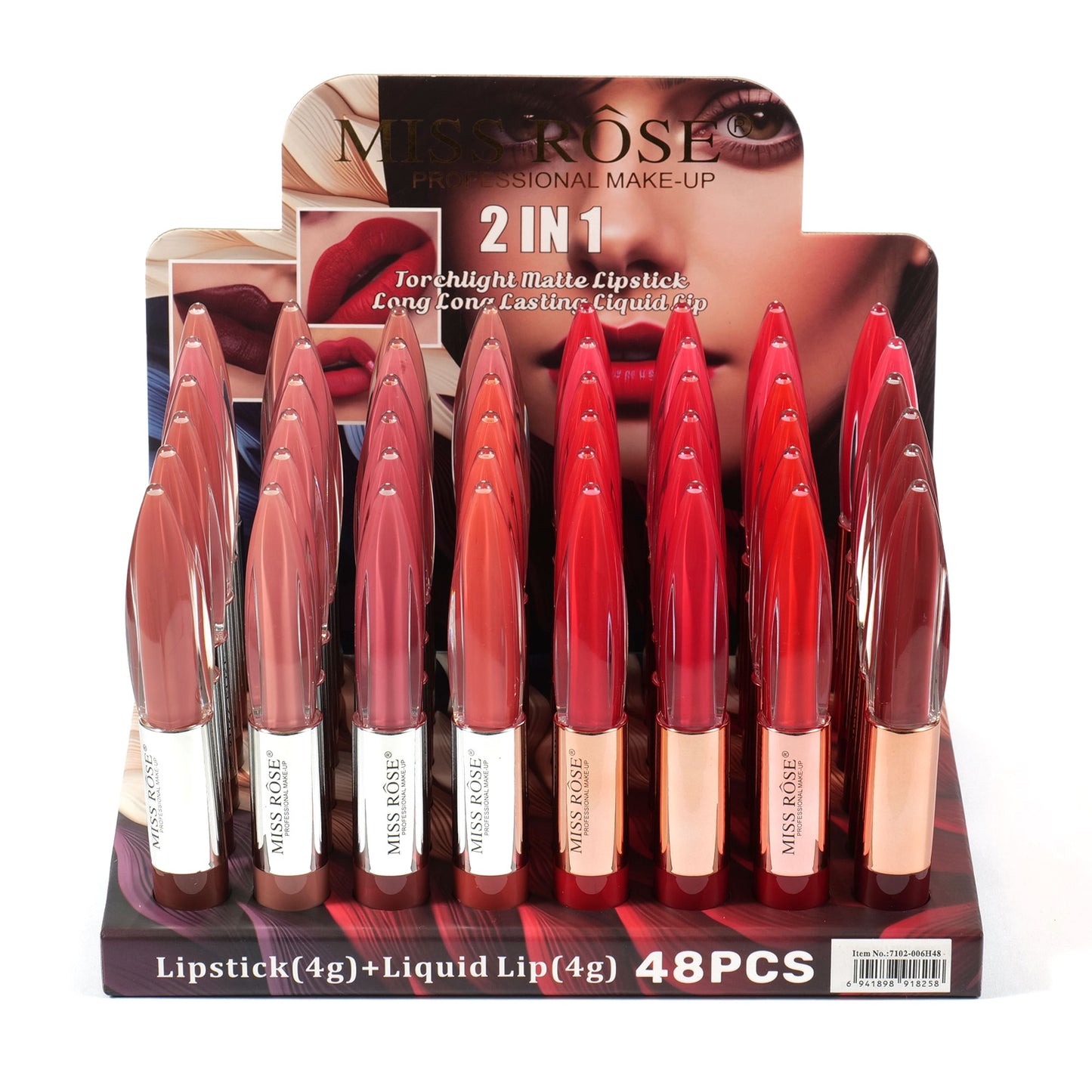 Miss Rose 2in1 Lipstick + Lipgloss  | 7102-006H48