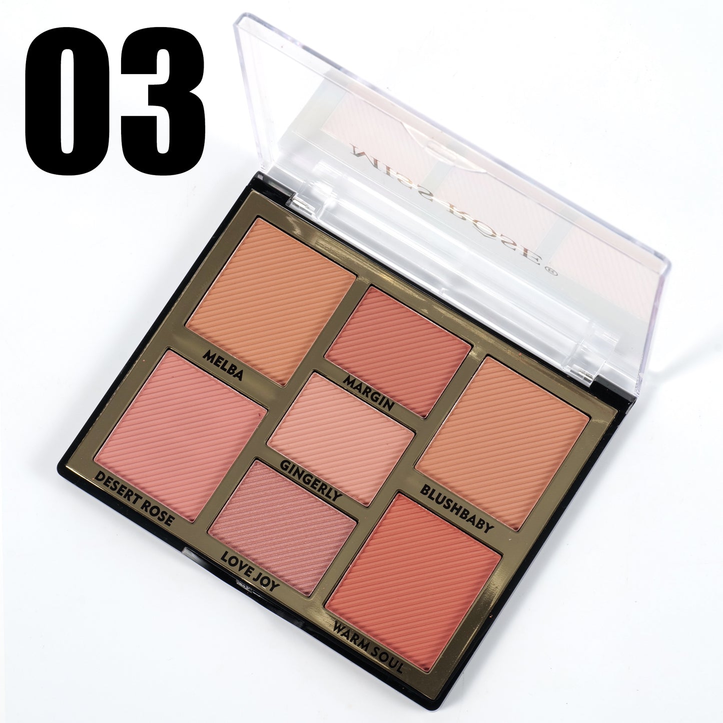 Miss Rose 7 Color make up kit, 3-color eyeshadow 2 -color blush 1-color highlight 1-color bronze | 7004-021N1