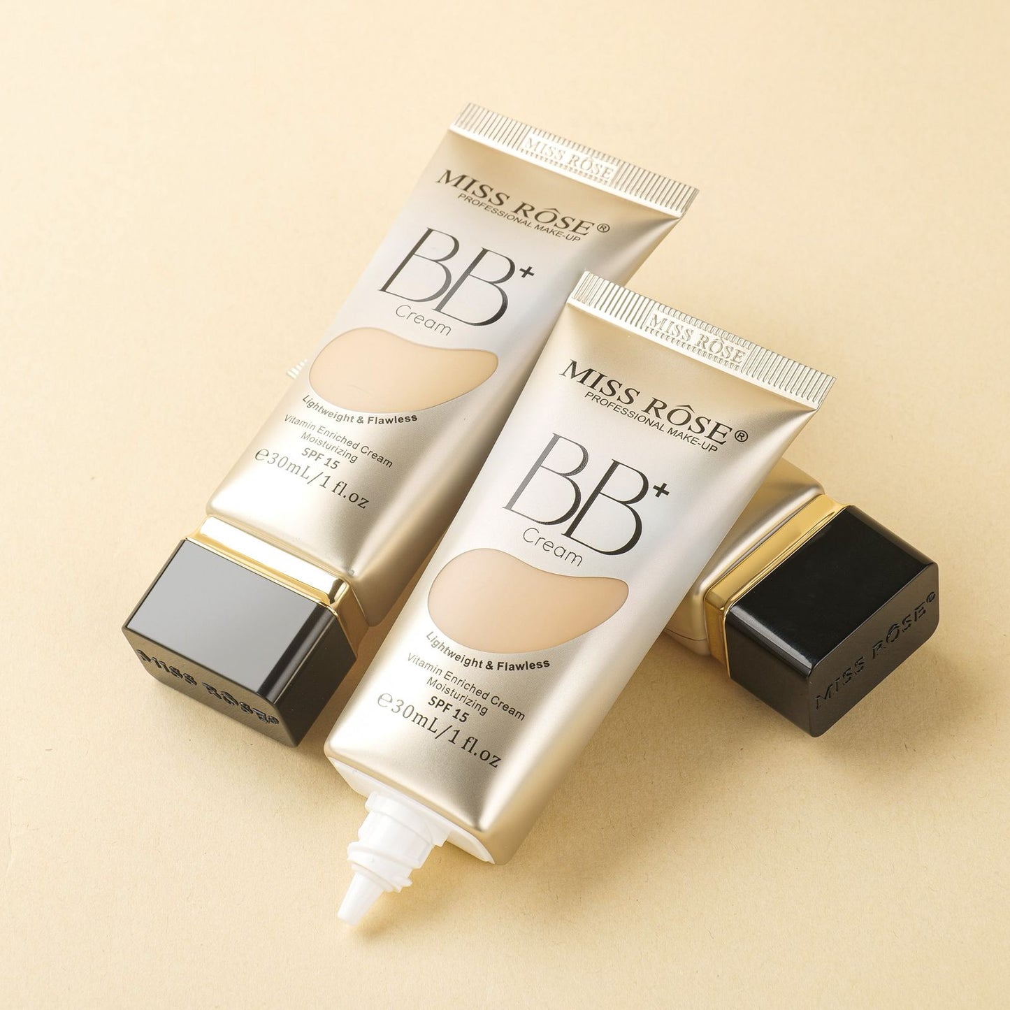 Miss Rose Lightweight & Flawless BB Cream | Enriched With Vitamin-C & E | Moisturizing | SPF 15