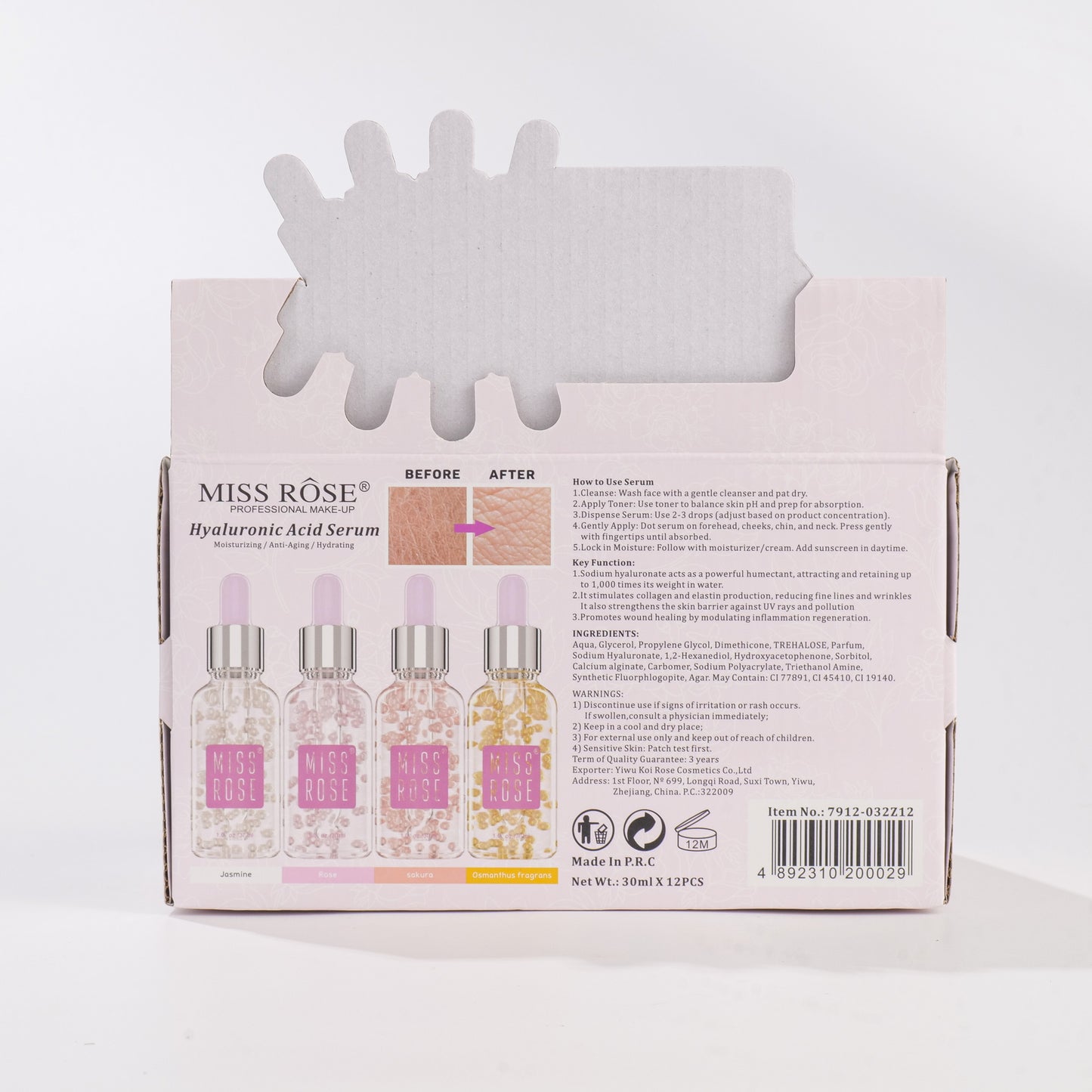 Miss Rose Hydrating, Anti-Aging & Moisturizing Face Serum