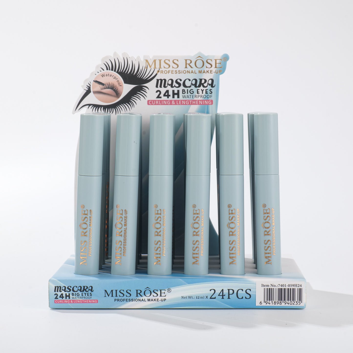 Miss Rose Curling & Lengthening Waterproof, Longlasting Mascara | 7401-059H24