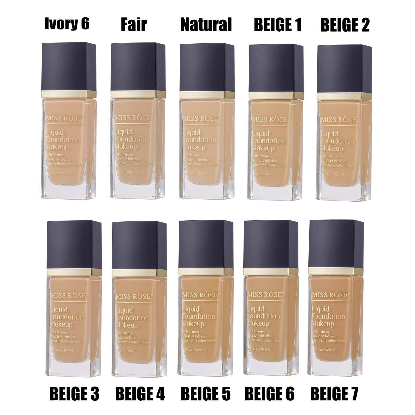 Miss Rose Moisture Infusion Liquid Foundation | 7601-003N
