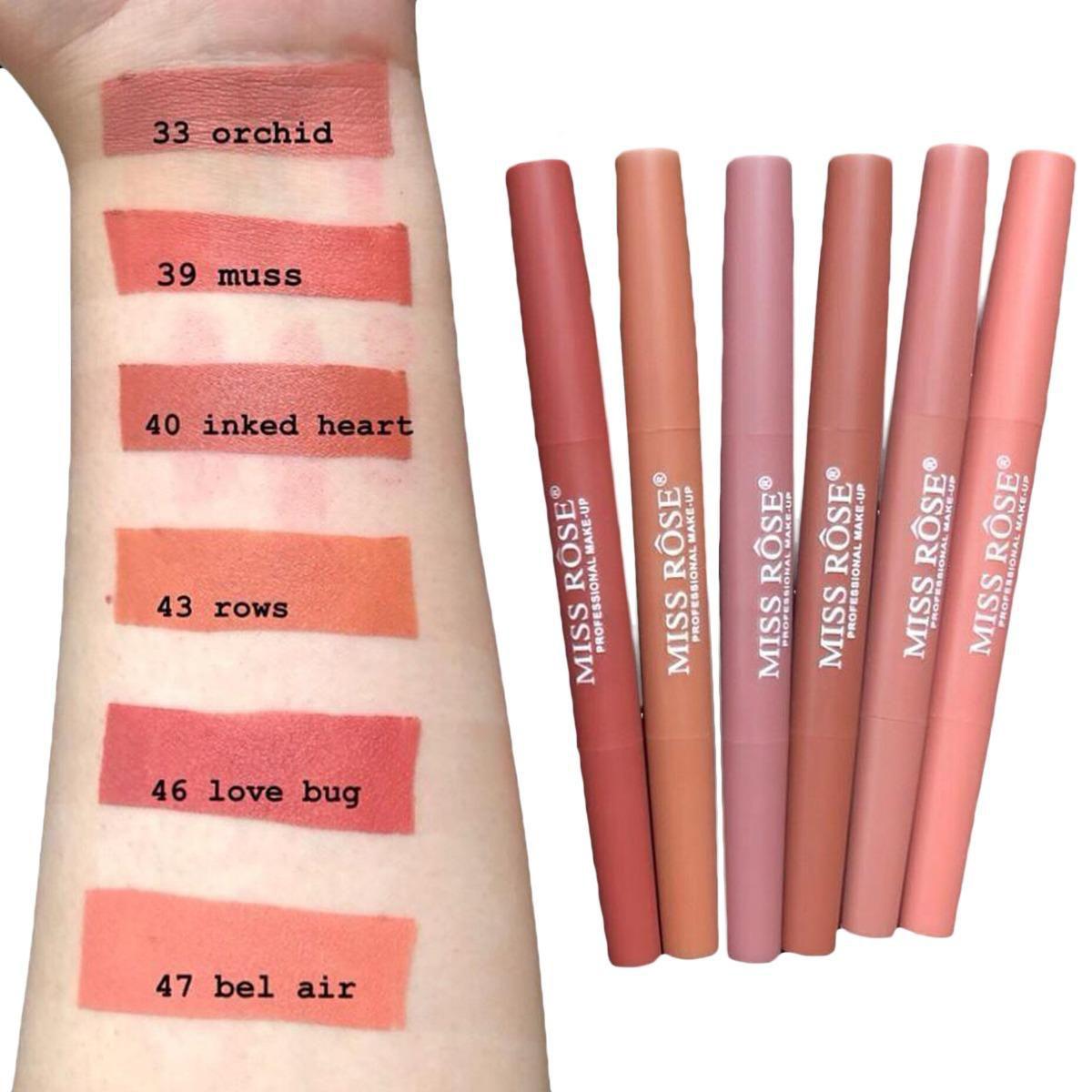 Miss Rose 2in1 Nude Lipstick + Lipliner Set