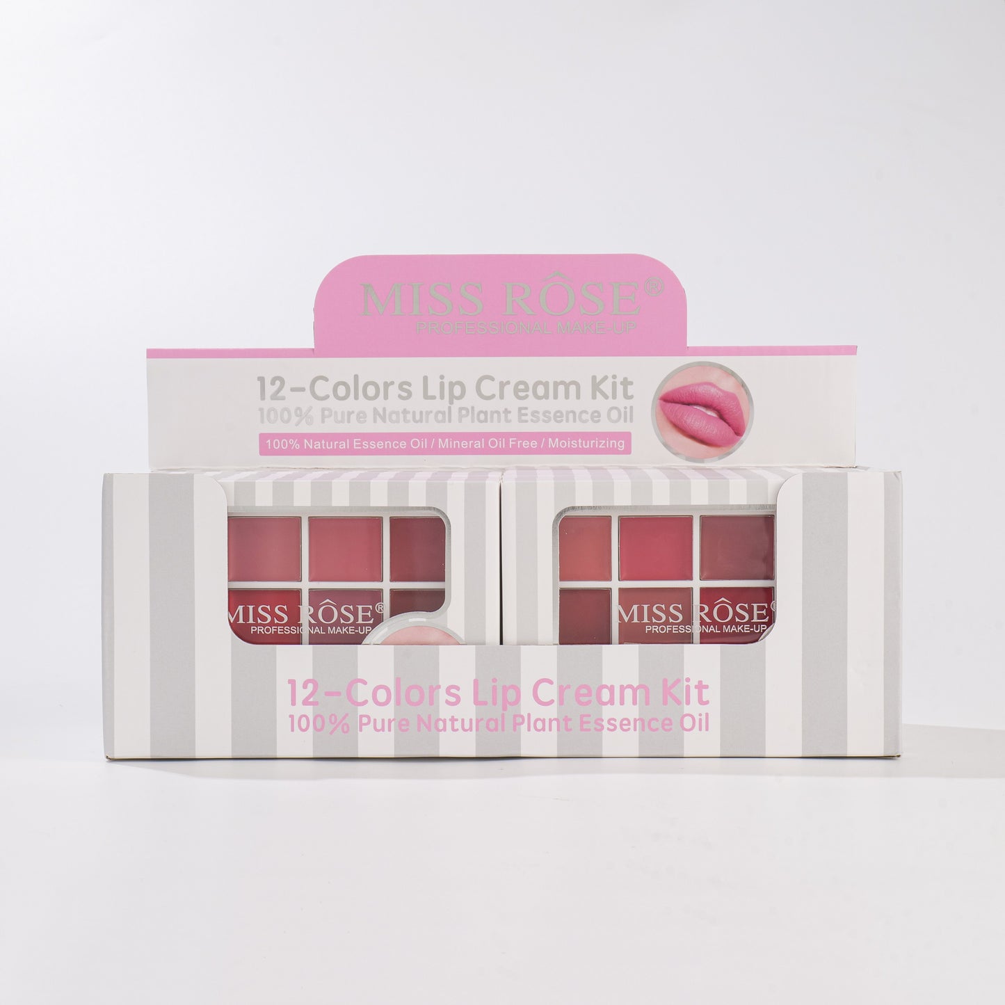 Miss Rose 12-Color Creamy Lipstick Palette | 7301-496DZ12