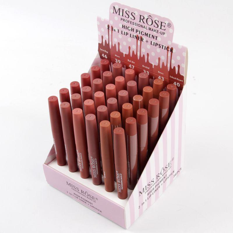 Miss Rose 2in1 Nude Lipstick + Lipliner Set
