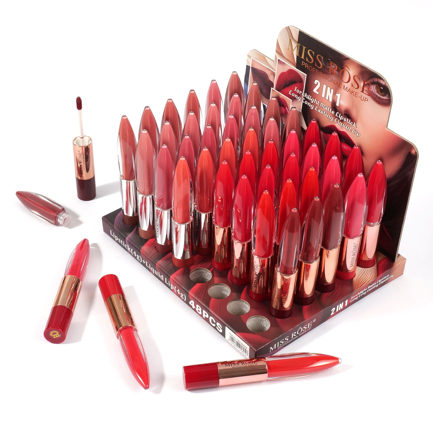 Miss Rose 2in1 Lipstick + Lipgloss  | 7102-006H48