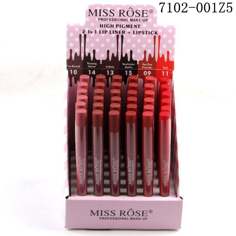 Miss Rose 2in1 Multi Lipstick+Lipliner Set