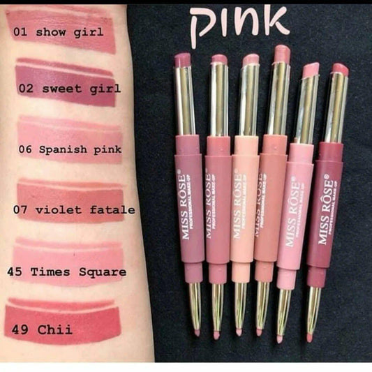 Miss Rose 2in1 Pink Lipstick + Lipliner