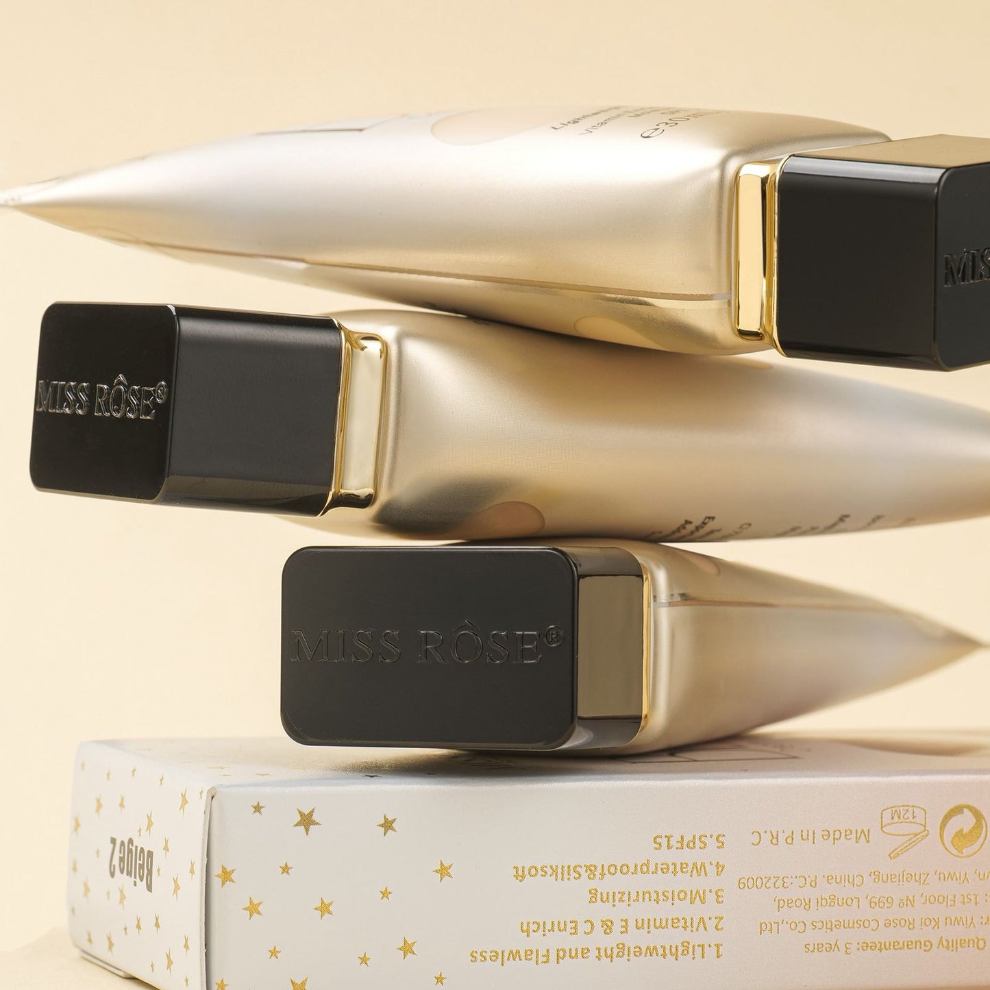 Miss Rose Lightweight & Flawless BB Cream | Enriched With Vitamin-C & E | Moisturizing | SPF 15