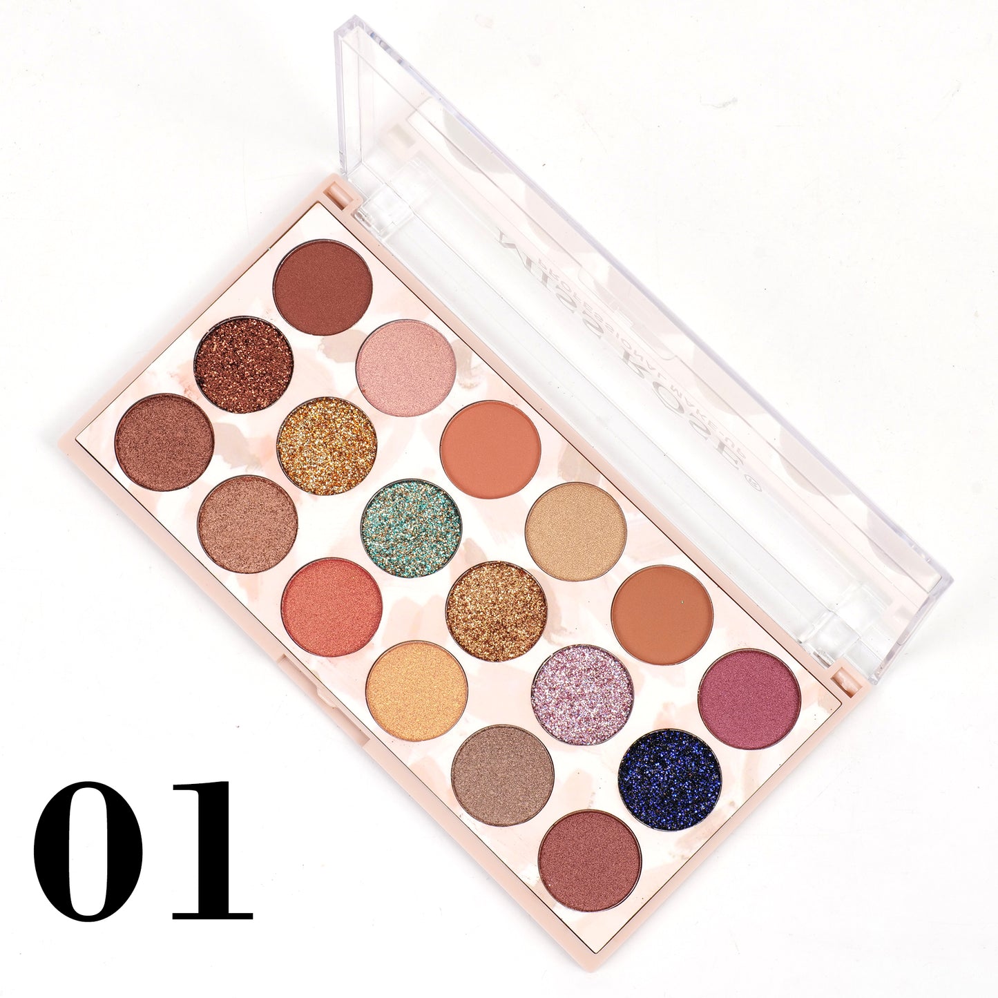 Miss Rose 12 Color Eyeshadow & 6 Color Glitter | 7001-020M