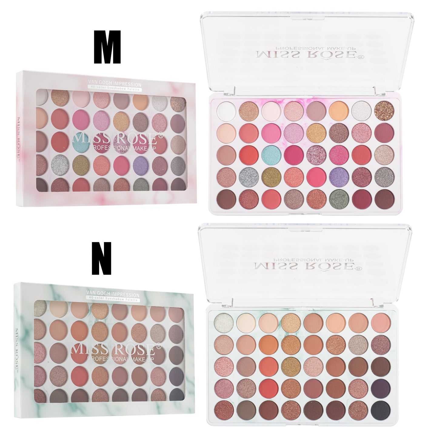 Miss Rose 40 Color Eyeshadow Palette | 7001-107N/M