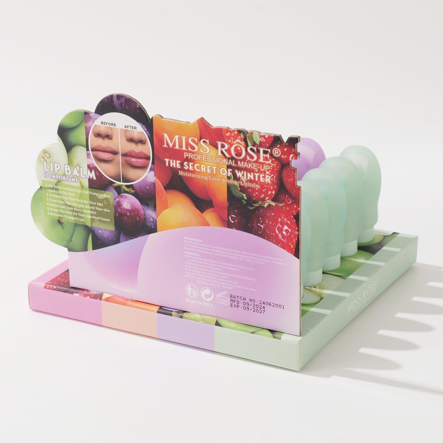 Miss Rose Four Scented Lip Helper Balms | 7301-486H24