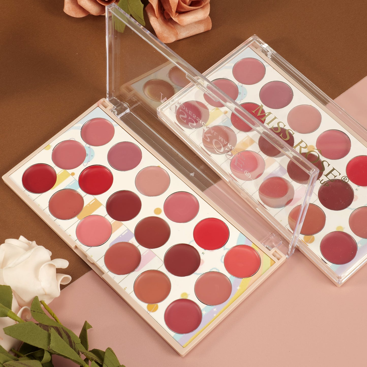Miss Rose 18-colors Creamy Lipstick Palette | 7301-006M