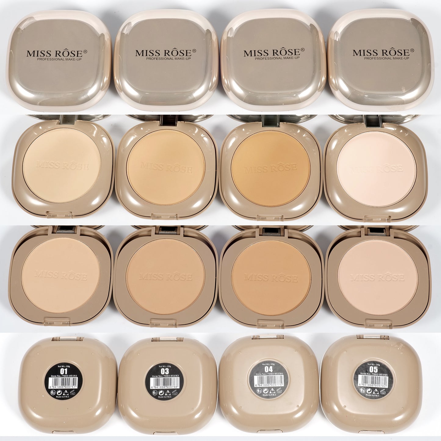 Miss Rose Metallic Mirror Compact Powder | 7003-051N