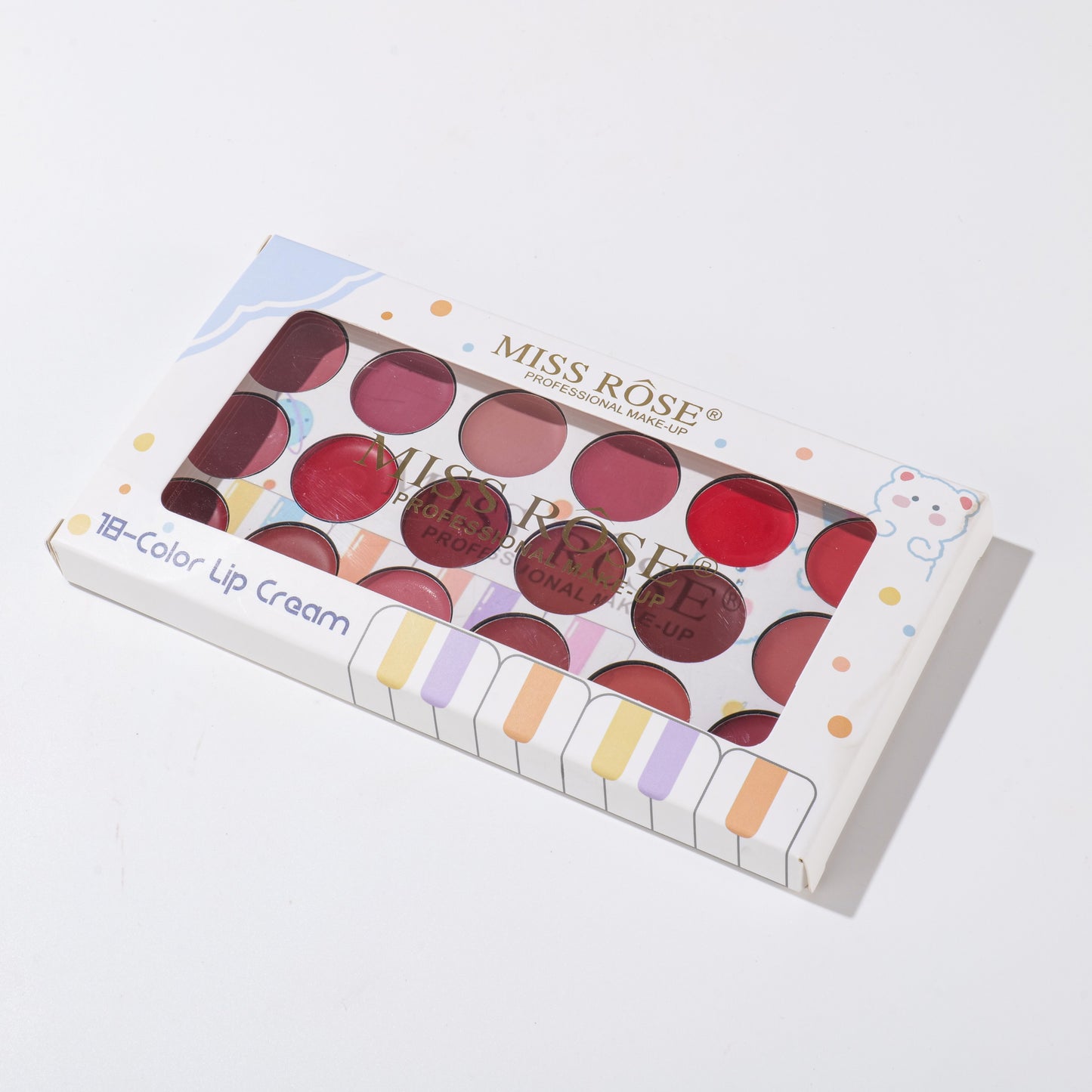 Miss Rose 18-colors Creamy Lipstick Palette | 7301-006M
